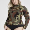 Fashion To Figure Kiara Camo Sweater Bodysuit