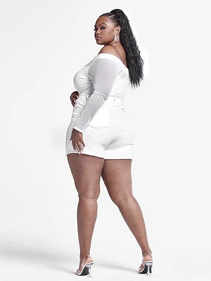 Fashion To Figure Rhinestone Zip Shorts 2 Fashion To Figure Rhinestone Zip Shorts - Image 2