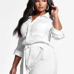 Fashion To Figure Aubrey Belted Romper