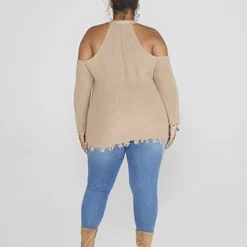 Fashion To Figure Leah Cold Shoulder Cardigan