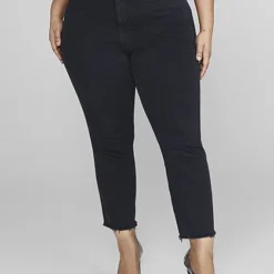 Fashion To Figure High Rise Raw Hem Skinny Jeans - Tall Inseam -Pleasures SHOP x 4cc5783e 79b1 4d62 9409 281d1e70a49c