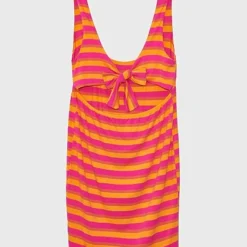 Fashion To Figure Elena Striped Tie Back Dress -Pleasures SHOP x 4d34343f 7f02 4c49 b832 1d80cd5b4f4c