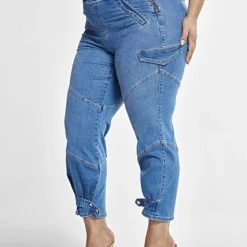 Fashion To Figure High Rise Jogger Style Crossover Waist Jeans