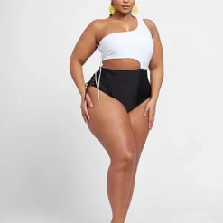 Fashion To Figure Amber One Shoulder Side Lace-up Monokini -Pleasures SHOP x 4e4cc2de db71 453f 92a8 ba9e5ec8dd14