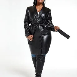 Fashion To Figure Kiara Tie Waist Faux Leather Dress 20 Fashion To Figure Kiara Tie Waist Faux Leather Dress -Pleasures SHOP x 4e593022 94ef 41ba 9bd4 105884cf332e