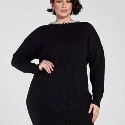 Fashion To Figure Adriana Rhinestone Back Sweater Dress 9 Fashion To Figure Adriana Rhinestone Back Sweater Dress -Pleasures SHOP x 4e82ead9 44f1 4004 97e0 292fc61c7f1f