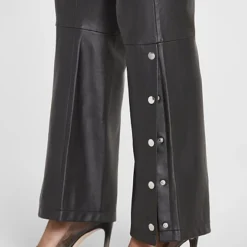 Fashion To Figure Jeannie Side Button Faux Leather Pants -Pleasures SHOP x 4e9bc9e5 a68c 41f5 96e5 ec304f3dd2d3