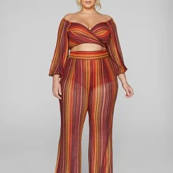 Fashion To Figure Keena Striped Wide Leg Pants -Pleasures SHOP x 4fceafc5 ce69 4434 b35f 59562b3ed537