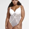 Fashion To Figure Carla Lace And Mesh Bodysuit