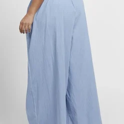 Fashion To Figure Alicia Paperbag Waist Chambray Wide Leg Pants -Pleasures SHOP x 5199b27b 5dcd 4574 8fbf 08c102803bae