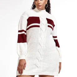 Fashion To Figure Rosie Cable Knit Sweater Dress -Pleasures SHOP x 52d54519 7628 4f22 b677 5750521db680