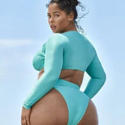 Fashion To Figure 'Agent Alves' Swim Crop Top - Tabria Majors X FTF -Pleasures SHOP x 52f238e0 b679 4941 a52c 75d14b9af1d3