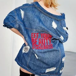 Fashion To Figure EYBS Denim Trucker Jacket