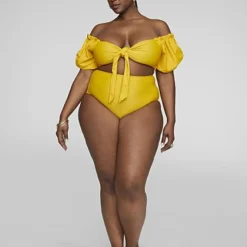 Fashion To Figure Roxy High Waisted Swim Brief -Pleasures SHOP x 532fe187 15d8 41f4 8d43 0fa9f10ca78f