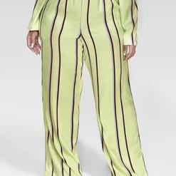 Fashion To Figure Marcella Metallic Striped Straight Leg Pants -Pleasures SHOP x 53322426 3651 46d0 9e68 d153f7418aa8