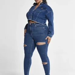 Fashion To Figure Bria High Rise Sliced Skinny Jeans - Tall Inseam -Pleasures SHOP x 533a9542 6e65 472a ae67 4d55cf192725