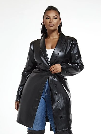 Fashion To Figure Kiara Tie Waist Faux Leather Dress 11 Fashion To Figure Kiara Tie Waist Faux Leather Dress - Image 11