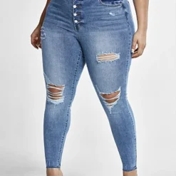 Fashion To Figure Super Skinny Button Fly Destructed Jeans 9 Fashion To Figure Super Skinny Button Fly Destructed Jeans -Pleasures SHOP x 536ce926 0391 4f2a ae51 0ae95f881c42