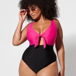 Fashion To Figure Nadia Colorblock One-Piece Swimsuit -Pleasures SHOP x 5449d875 1e96 4ed2 b317 05f406179759