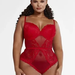 Fashion To Figure Jordan Floral Lace And Mesh Bodysuit