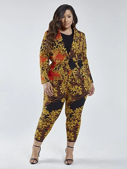 Fashion To Figure The City Zebra Scroll Print Blazer 3 Fashion To Figure The City Zebra Scroll Print Blazer - Image 3