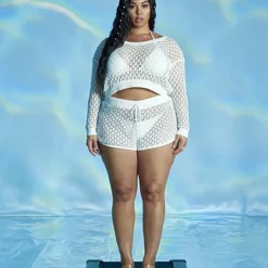 Fashion To Figure Imani Crochet Shorts - Tabria Majors X FTF