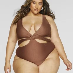 Fashion To Figure Mara Twist Front Monokini Swimsuit -Pleasures SHOP x 57f69d71 8f06 4305 8c37 da07a9eac289