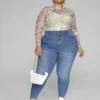 Fashion To Figure The Limitless Jegging In Med Blue Wash - Tall Inseam