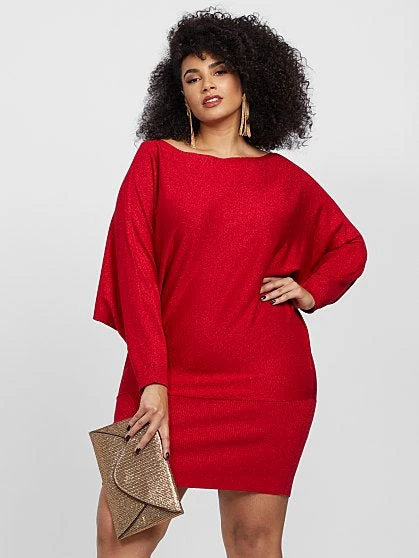 Fashion To Figure Larina Dolman Sleeve Sweater Dress 4 Fashion To Figure Larina Dolman Sleeve Sweater Dress - Image 4