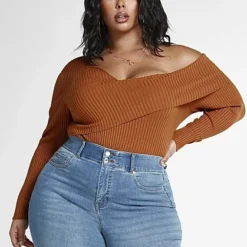 Fashion To Figure Dakota One Shoulder Foldover Sweater 6 Fashion To Figure Dakota One Shoulder Foldover Sweater -Pleasures SHOP x 59ea3e20 afa7 4a66 832f 156c65c488d7