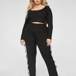 Fashion To Figure Whitney Side Tie Detail Pants -Pleasures SHOP x 5aba5baf 4998 4bf8 9d67 09fdce8424af