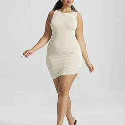 Fashion To Figure Cadena Side-Ruched Dress -Pleasures SHOP x 5c54d030 eb73 47fb 93ef f7f7ecf9e596