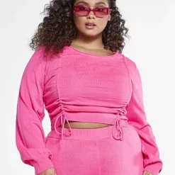 Fashion To Figure Bridget Drawstring Cropped Sweater -Pleasures SHOP x 5cb4278c f000 4b1c a82b 8dde58b019af