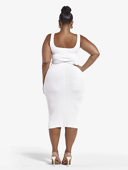 Fashion To Figure Izzy Ribbed Knit Bodycon Dress - FTF LAB: Nicole Simone 5 Fashion To Figure Izzy Ribbed Knit Bodycon Dress - FTF LAB: Nicole Simone - Image 5