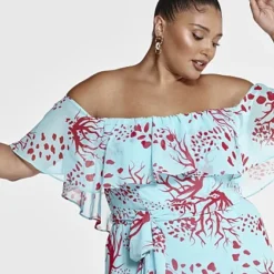 Fashion To Figure Caprice Off The Shoulder Maxi Dress