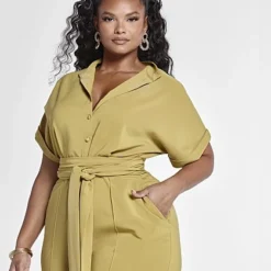 Fashion To Figure Evelina Tie Waist Jumpsuit - FTF LAB: Frankie Tavares -Pleasures SHOP x 5cfd4e6d f7f2 4325 9e79 b8e670c3ef12