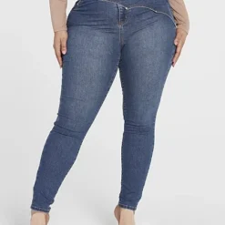 Fashion To Figure Ultra High Rise Skinny Jeans With Crossover Detail -Pleasures SHOP x 5dcee736 543d 4ffc b4a1 a08736a06ea1