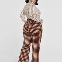 Fashion To Figure Giselle Diamond Print Flare Pants - Gabi Fresh X FTF -Pleasures SHOP x 5e3c6d29 1a92 4da2 803c a22e735495de