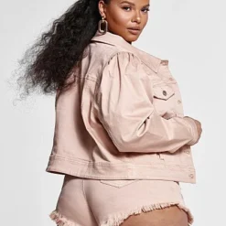 Fashion To Figure Ariana Puff Sleeve Denim Jacket 9 Fashion To Figure Ariana Puff Sleeve Denim Jacket -Pleasures SHOP x 5e3faff8 c639 4b3f 8d49 044c590117b1