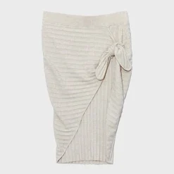 Fashion To Figure Chiara Knot Front Ribbed Skirt -Pleasures SHOP x 5ec50d68 ddf9 477d 8ae2 c761a3944ec1