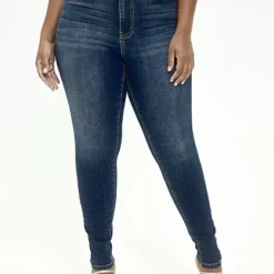 Fashion To Figure Dark Wash High Rise Super Skinny Jeans - Short Inseam -Pleasures SHOP x 5ecf9cc3 27df 473a a1ec e54ccbf66bf2