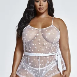 Fashion To Figure Estrella Star Print Romper -Pleasures SHOP x 5f1e446a cd6b 44fb 960e e7dab8561fae