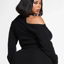 Fashion To Figure Natalie Cut Out Shoulder Sweater -Pleasures SHOP x 5f990f1c e669 4e77 86ee 9657ffaa3ec5