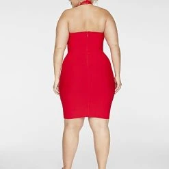 Fashion To Figure Karina Halterneck Bandage Style Dress