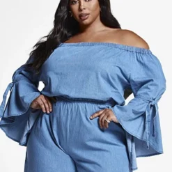 Fashion To Figure Edaline Off Shoulder Romper -Pleasures SHOP x 5fdc0833 1331 4d72 8d7f 41f537f9b54d