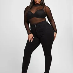 Fashion To Figure Black Curvy Skinny Jeans - Tall Inseam