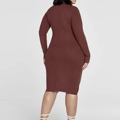 Fashion To Figure Mia Ribbed Knit Button Front Dress -Pleasures SHOP x 601ca494 21a3 407d 9d47 b544867796d1