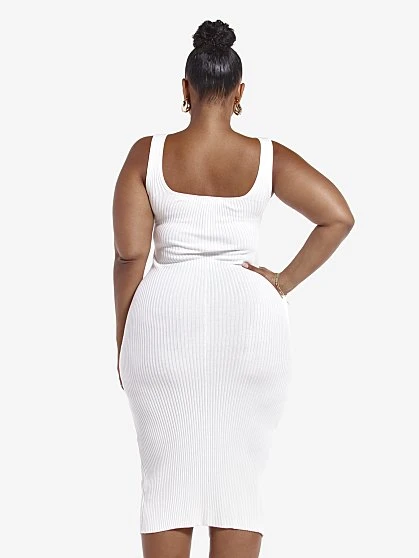 Fashion To Figure Izzy Ribbed Knit Bodycon Dress - FTF LAB: Nicole Simone 4 Fashion To Figure Izzy Ribbed Knit Bodycon Dress - FTF LAB: Nicole Simone - Image 4