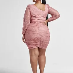 Fashion To Figure Olivia Side Tie Ruched Lace Skirt