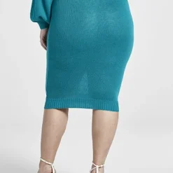 Fashion To Figure Claudette Ruched Sweater Skirt -Pleasures SHOP x 617ece24 636d 4ee2 a425 a78b9f566b3f